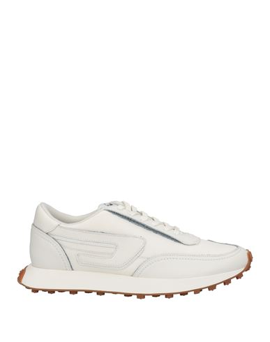 DIESEL DIESEL WOMAN SNEAKERS WHITE SIZE 6 COW LEATHER, POLYESTER