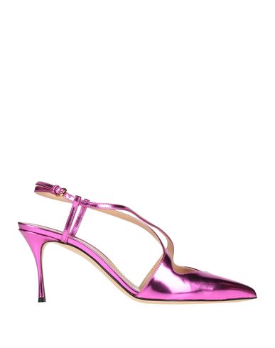 Sergio Rossi Woman Pumps Fuchsia Size 9 Leather In Pink