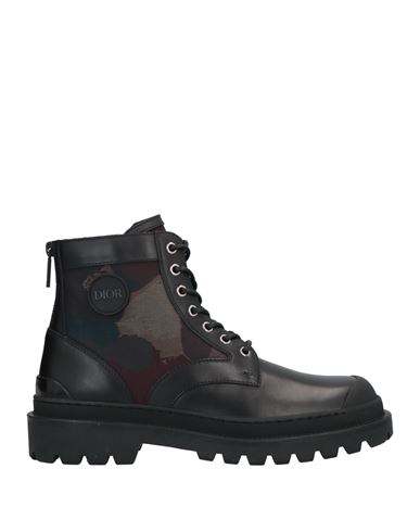 Dior Homme Man Ankle Boots Black Size 9 Calfskin, Textile Fibers