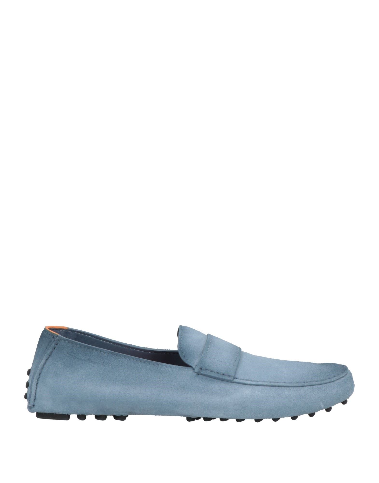 Santoni Loafers In Pastel Blue