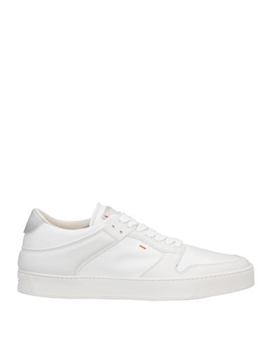 Santoni Man Sneakers White Size 11.5 Soft Leather