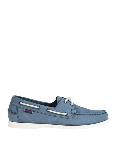 Sebago Man Loafers Slate Blue Size 7 Soft Leather
