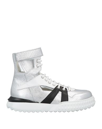 Mich E Simon Woman Sneakers Silver Size 6 Soft Leather