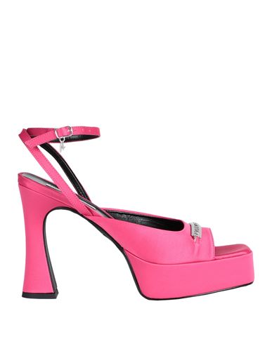 Karl Lagerfeld Lazula Ankle Loop Sandal Woman Sandals Fuchsia Size 5 Textile Fibers In Pink