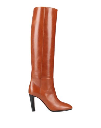Sly010 Woman Knee Boots Tan Size 11 Soft Leather In Brown