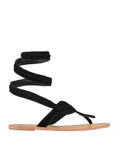 Aspiga Woman Sandals Black Size 6 Soft Leather