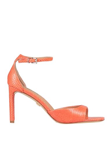 Lola Cruz Woman Sandals Orange Size 10 Soft Leather