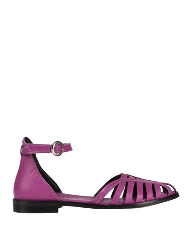 Le Pepite Woman Sandals Fuchsia Size 6 Soft Leather In Pink