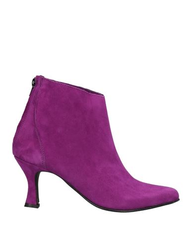 Divine Follie Woman Ankle Boots Mauve Size 11 Goat Skin In Purple
