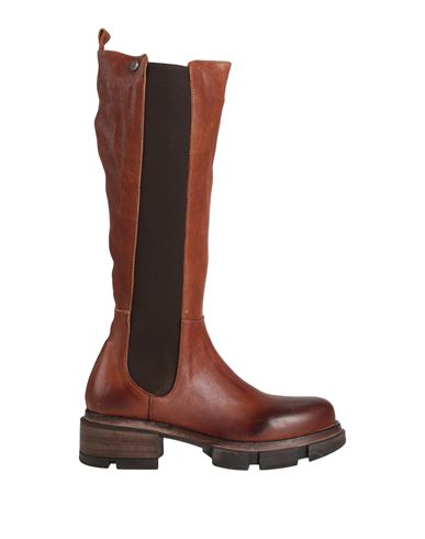 Oxs O. X.s. Woman Knee Boots Camel Size 10 Soft Leather In Brown