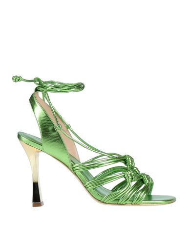 Gold & Rouge Woman Sandals Green Size 11 Soft Leather