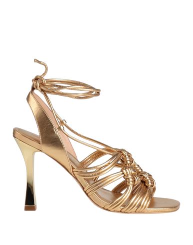 Gold & Rouge Woman Sandals Gold Size 7 Leather