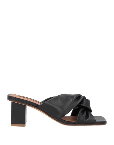 Roberto Festa Woman Sandals Black Size 8 Soft Leather