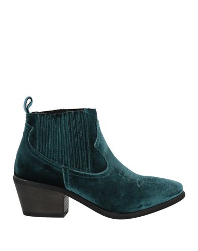 Je T'aime Woman Ankle Boots Deep Jade Size 7 Textile Fibers In Green