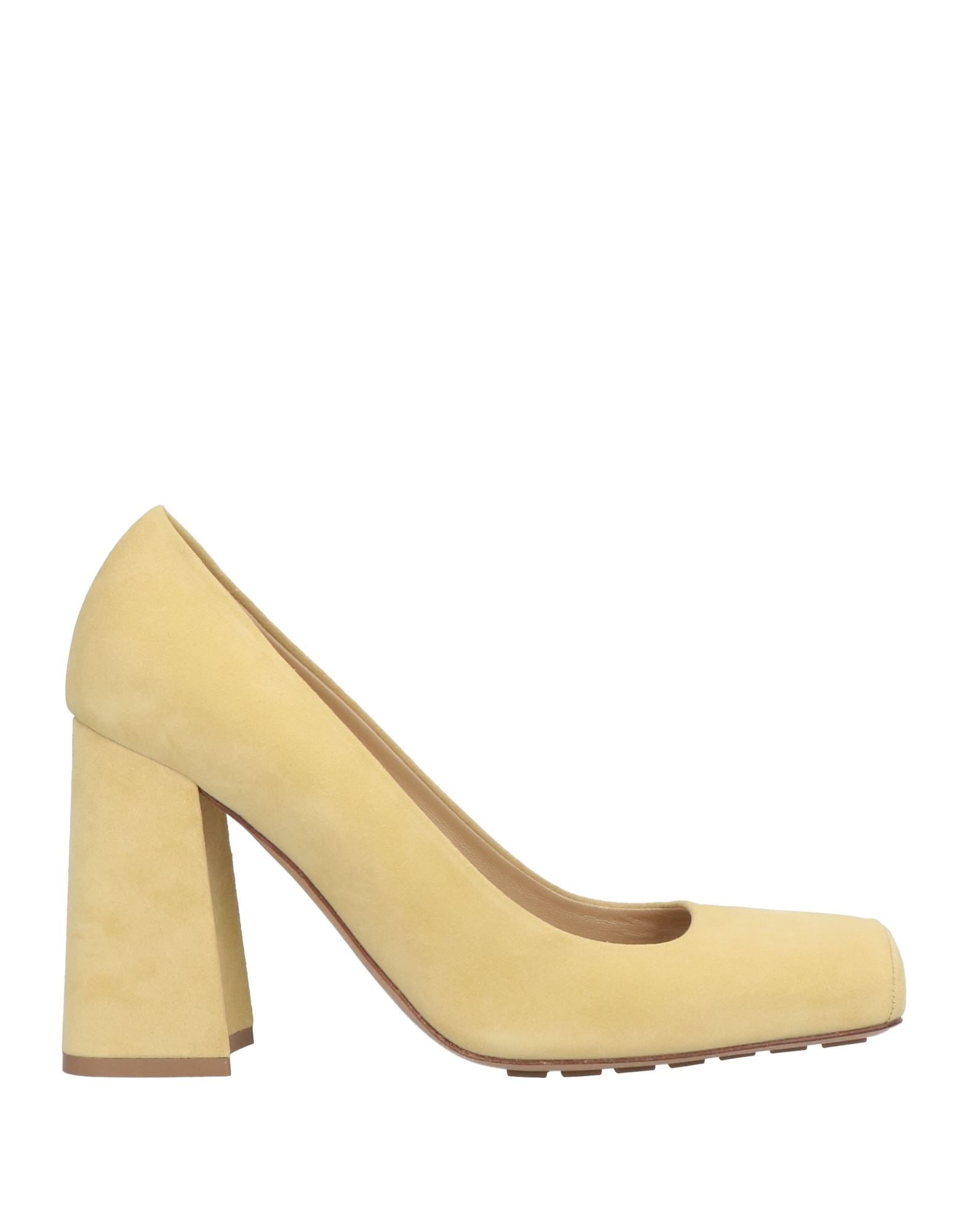 Shop Bottega Veneta Woman Pumps Light Yellow Size 11 Leather