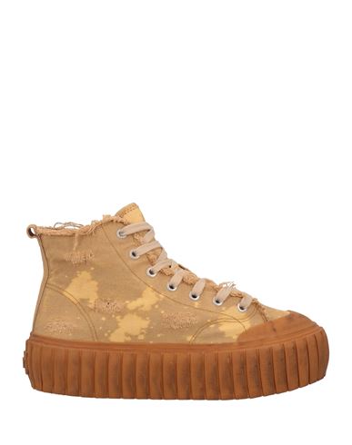 Diesel Woman Sneakers Beige Size 10 Cotton
