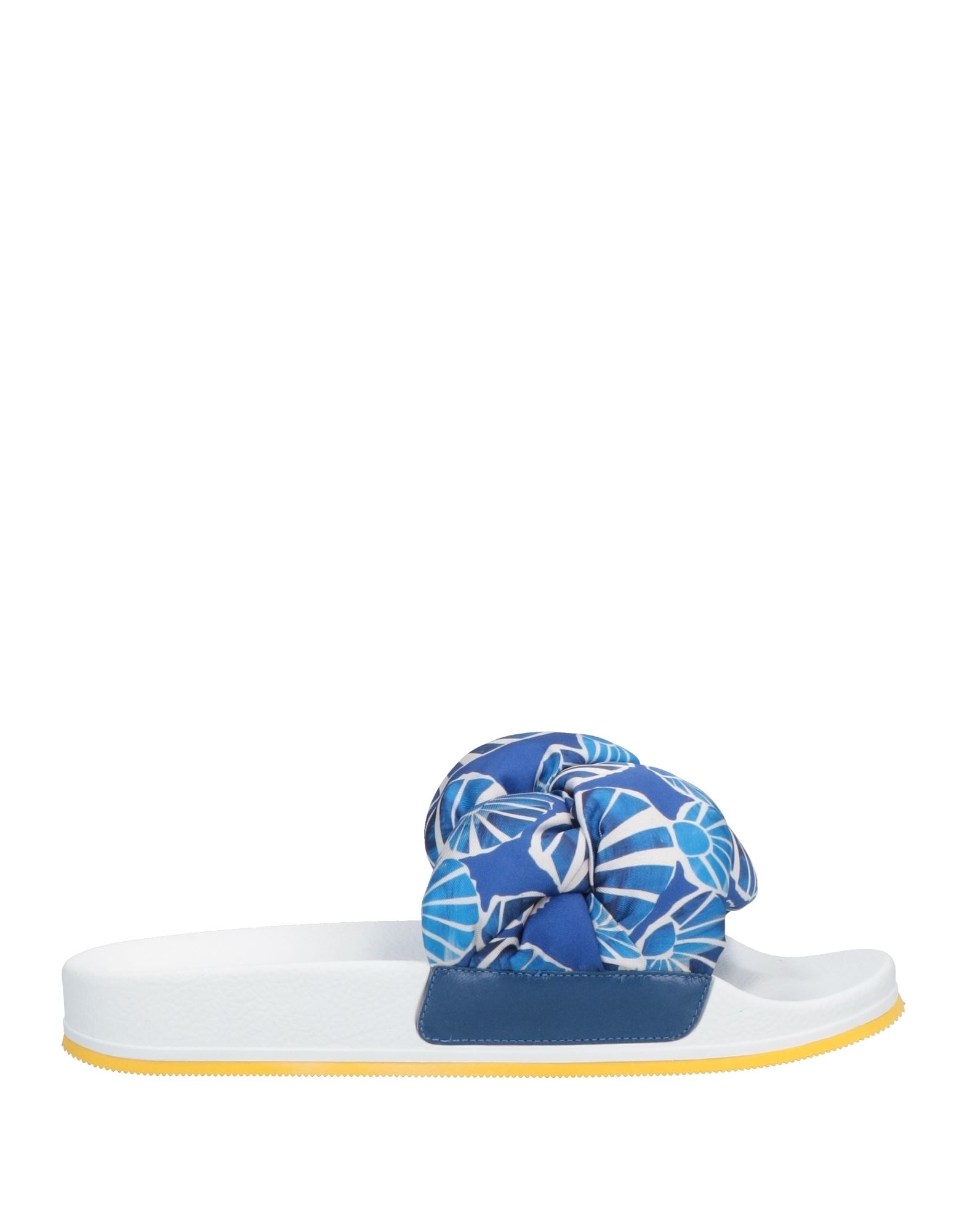 La Doublej La Double J Braid Slide Sandals In Blue
