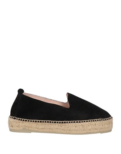 MANEBI MANEBÍ WOMAN ESPADRILLES BLACK SIZE 10 LEATHER