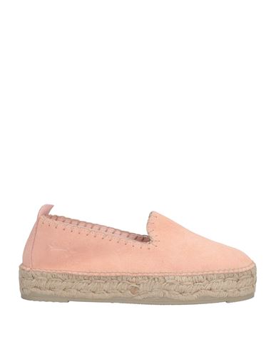 Manebi Manebí Woman Espadrilles Salmon Pink Size 8 Soft Leather In Pink