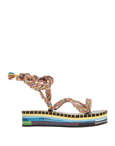 Chloé Woman Sandals Yellow Size 7 Textile Fibers