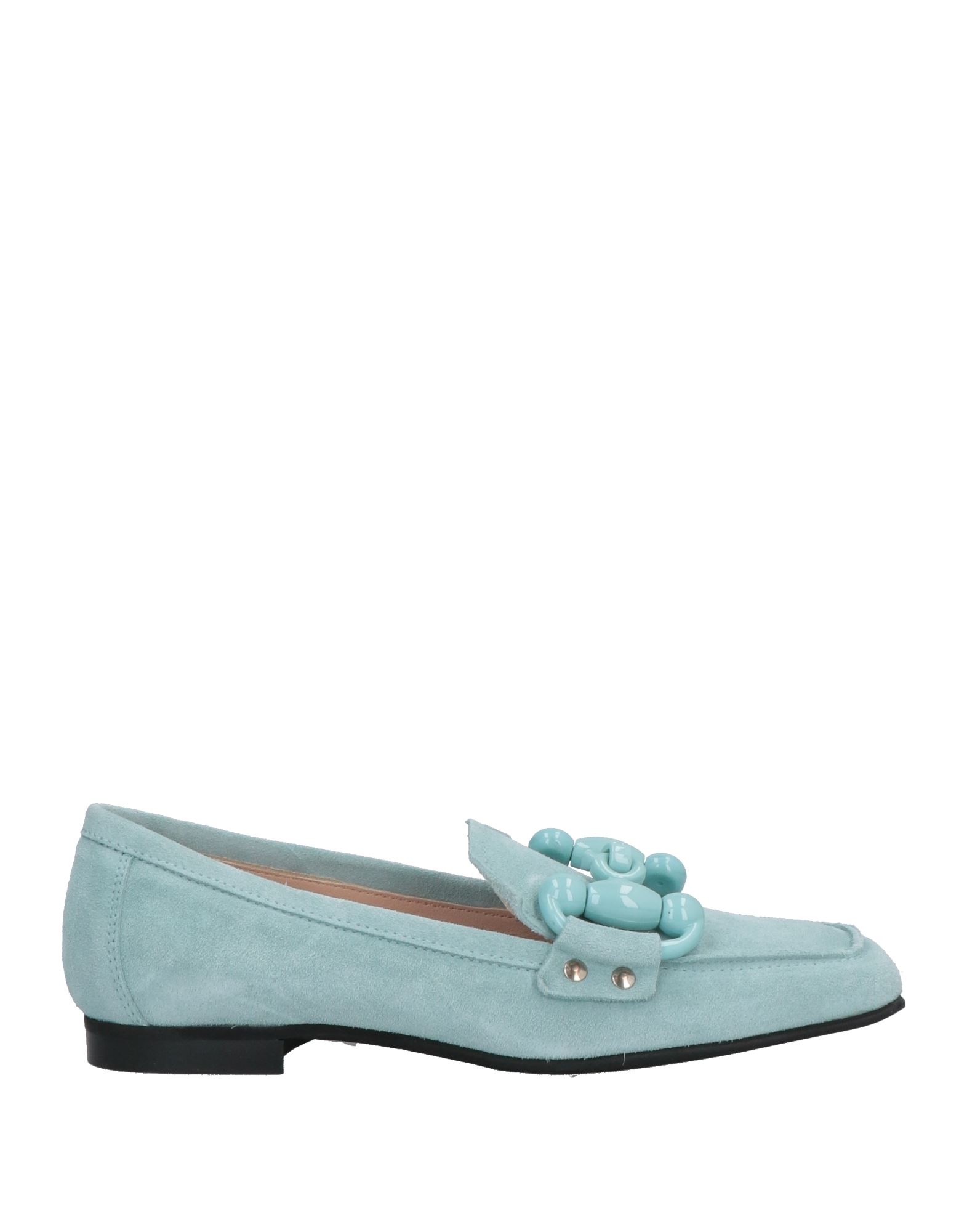Janet & Janet Woman Loafers Sky Blue Size 8 Soft Leather