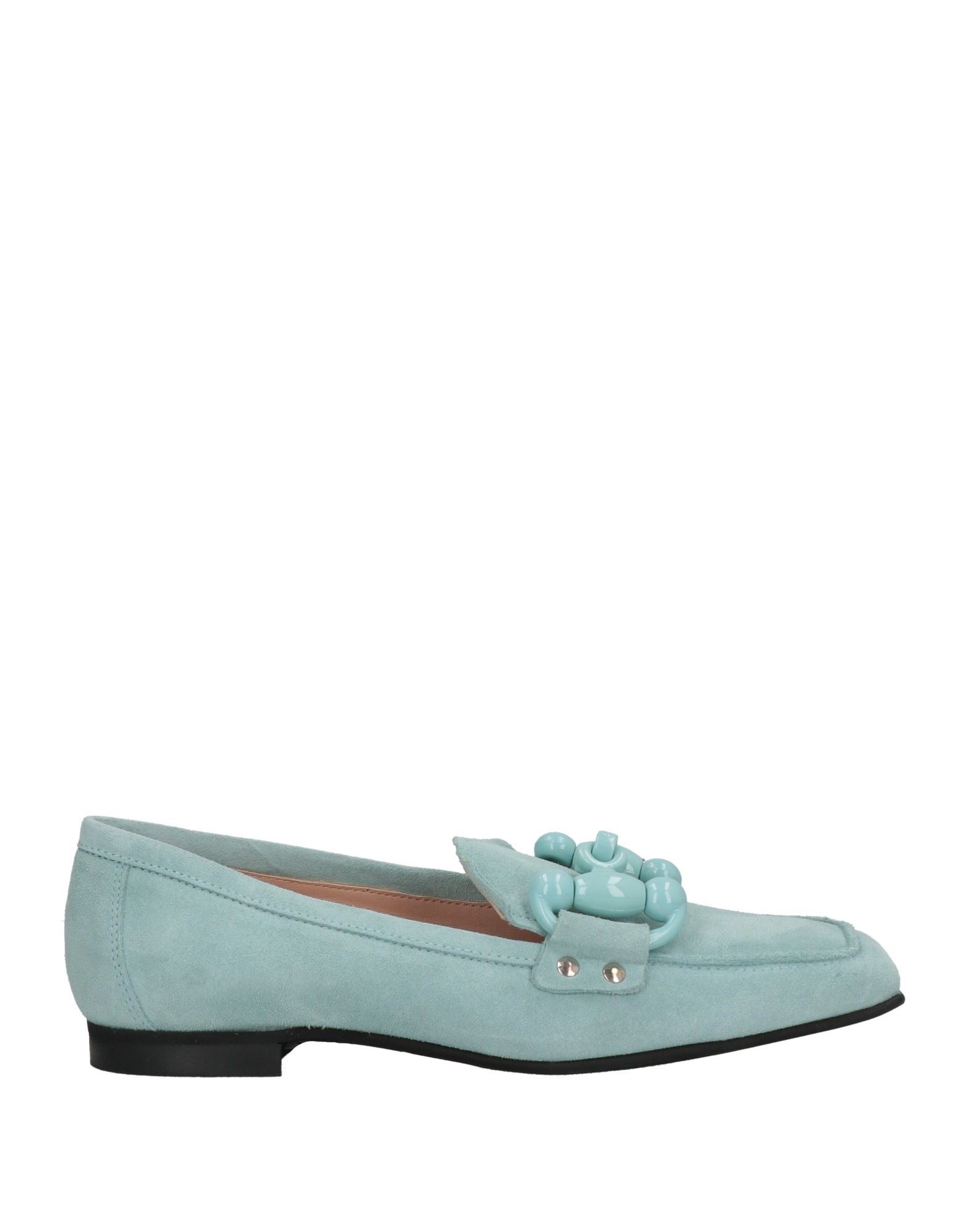 JANET & JANET JANET & JANET WOMAN LOAFERS SKY BLUE SIZE 8 SOFT LEATHER