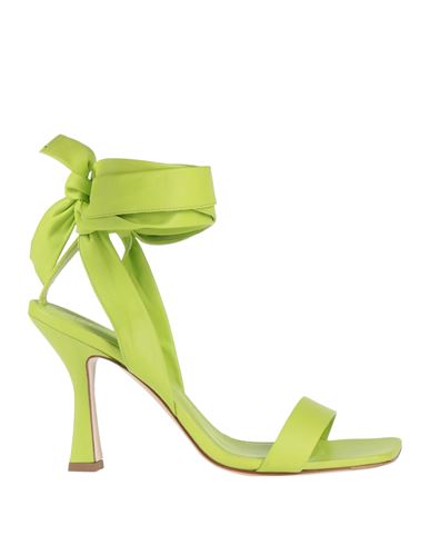 Shop Aldo Castagna Woman Sandals Acid Green Size 8 Soft Leather