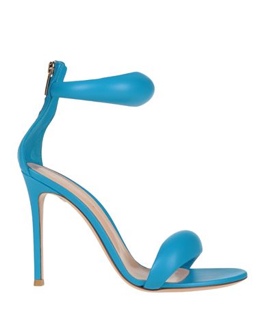Gianvito Rossi Woman Sandals Azure Size 8 Soft Leather In Blue