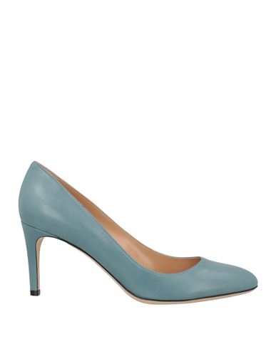 Sergio Rossi Woman Pumps Slate Blue Size 10 Soft Leather