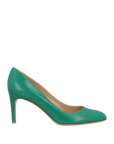 Sergio Rossi Woman Pumps Green Size 6 Leather In Green