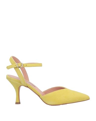Paolo Mattei Woman Pumps Yellow Size 7 Soft Leather In White