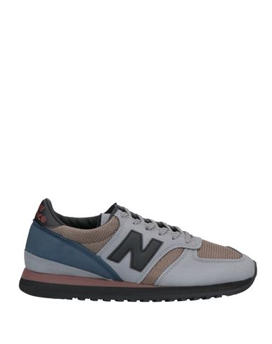 New Balance Man Sneakers Grey Size 10 Leather, Textile Fibers