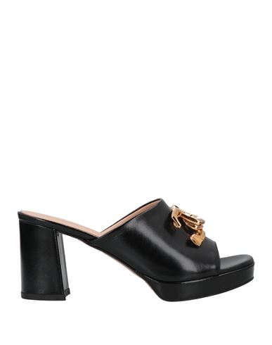 Bianca Di Woman Sandals Black Size 7 Soft Leather In Black