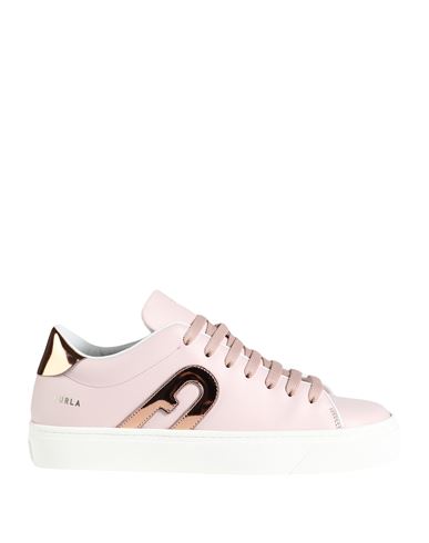 Furla Woman Sneakers Light Pink Size 8 Soft Leather, Polyurethane