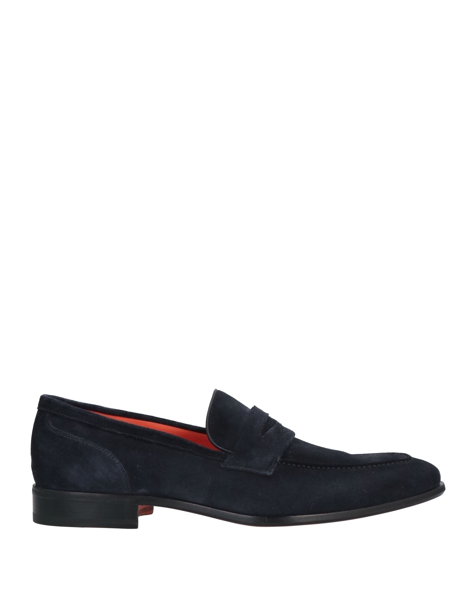 Santoni Loafers In Navy Blue
