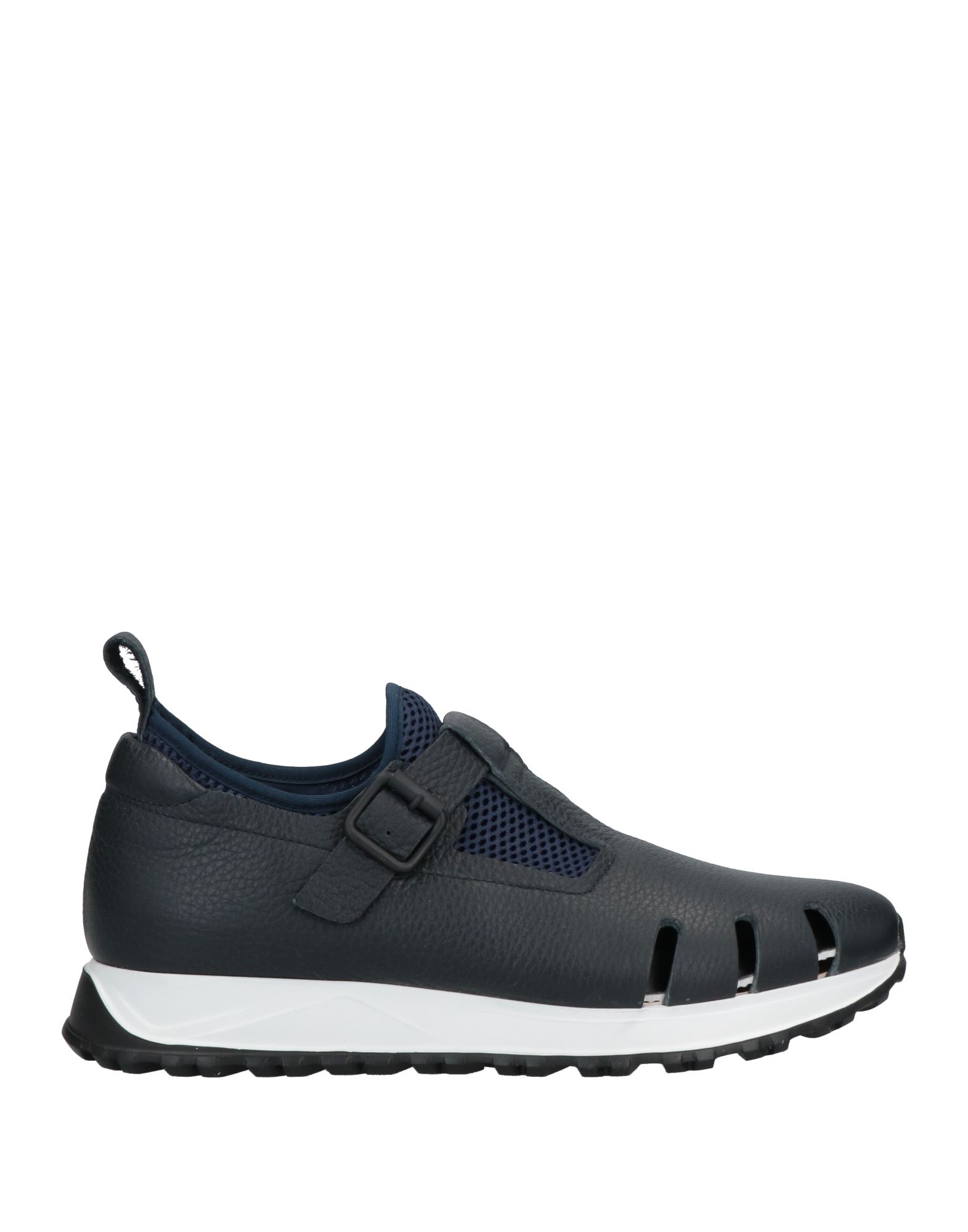 Shop Giovanni Conti Man Sneakers Midnight Blue Size 10 Leather, Textile Fibers