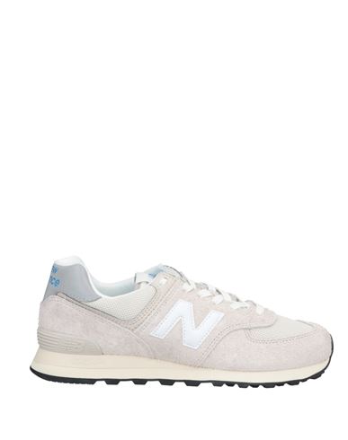 New Balance Man Sneakers Ivory Size 8 Leather, Textile Fibers In White