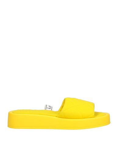 Lemaré Woman Sandals Yellow Size 6 Textile Fibers