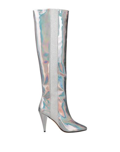 Alchimia Di Ballin Woman Knee Boots Silver Size 10 Soft Leather In Metallic