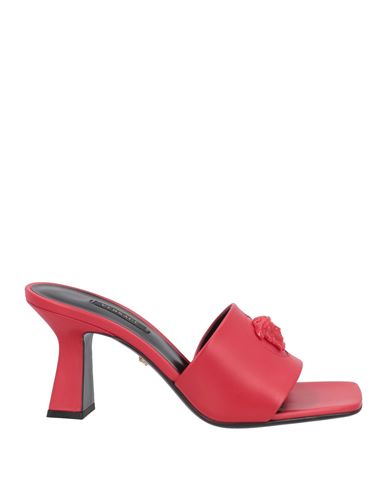 Versace Woman Sandals Red Size 9 Soft Leather