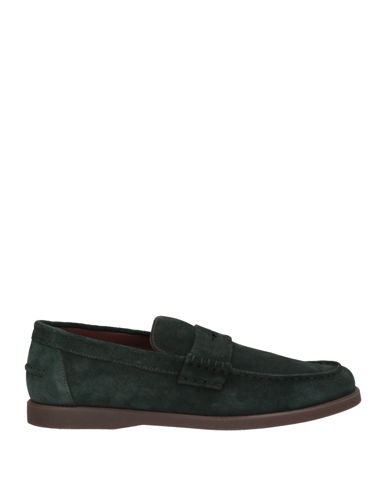 Doucal's Man Loafers Dark Green Size 9.5 Soft Leather