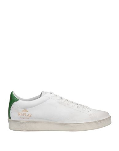  Replay Men's Arthur-Hasford Low-Top Sneakers, Beige White  Beige 352, 8.5