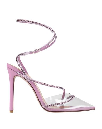 Andrea Wazen Woman Pumps Lilac Size 8 Leather, Pvc - Polyvinyl Chloride In Purple