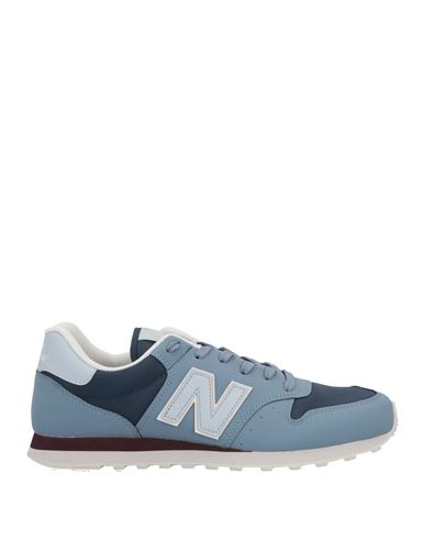 New Balance Man Sneakers Light Blue Size 8 Soft Leather, Textile Fibers
