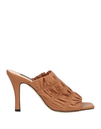 Pinko Woman Sandals Brown Size 8 Soft Leather In Brown
