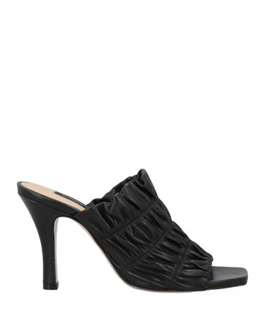 Pinko Woman Sandals Black Size 6 Soft Leather