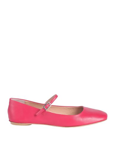 Max & Co . Woman Ballet Flats Fuchsia Size 6 Soft Leather In Pink