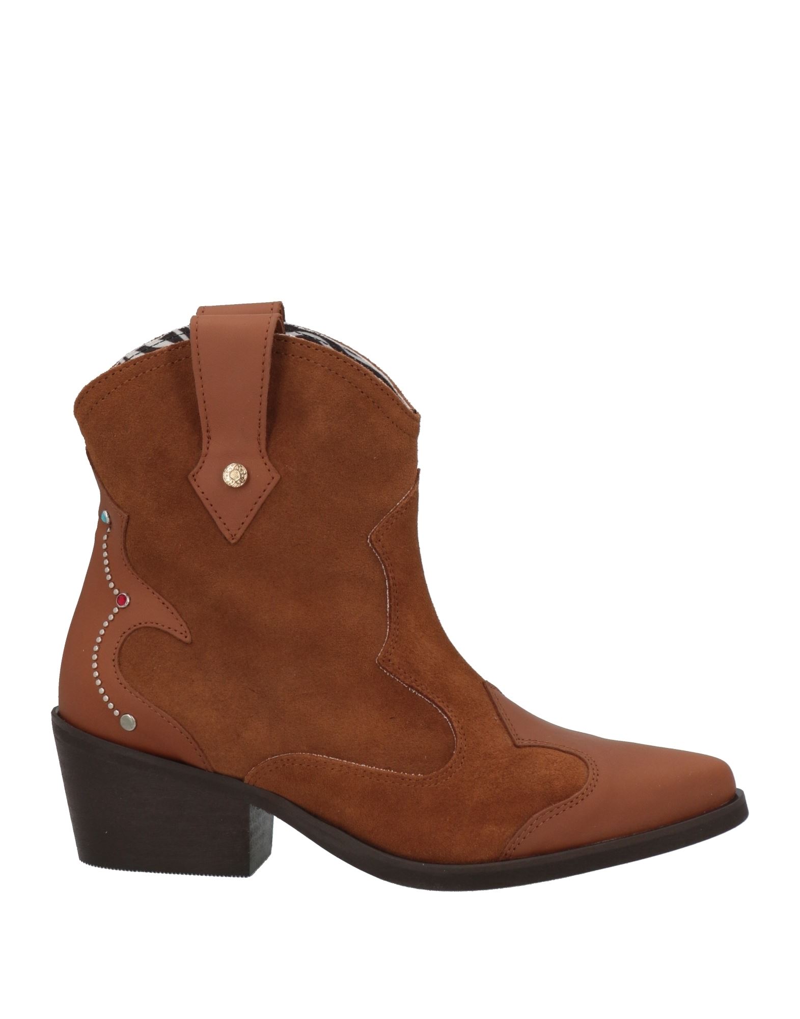 Manila Grace Ankle Boots In Brown