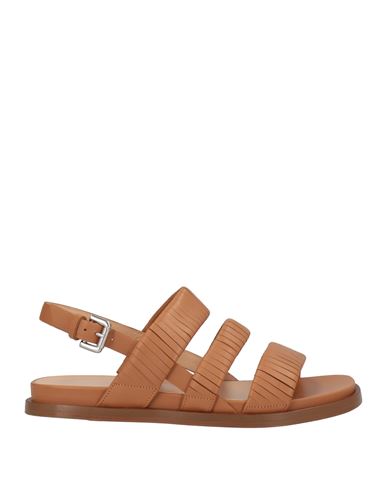 Guglielmo Rotta Woman Sandals Tan Size 6 Soft Leather In Brown