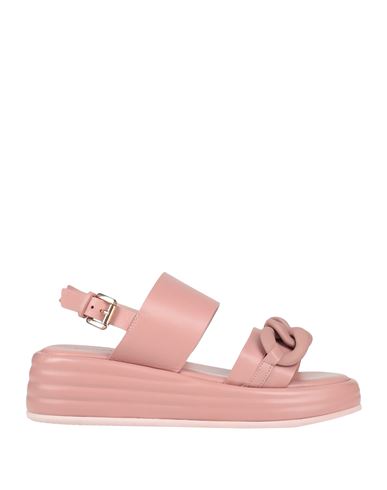 Emanuélle Vee Woman Sandals Pastel Pink Size 8 Soft Leather